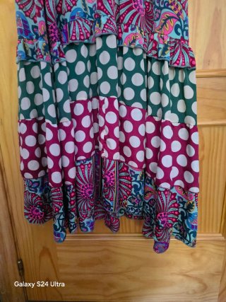 Vestido Boho Multicolor marca talla S pero da M