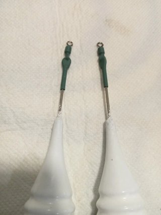10 plomos de pesca blancos y verdes