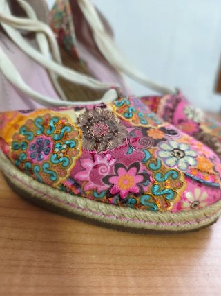 Alpargatas cuña estampadas