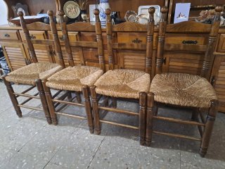 Sillas Castellanas de Madera y Enea