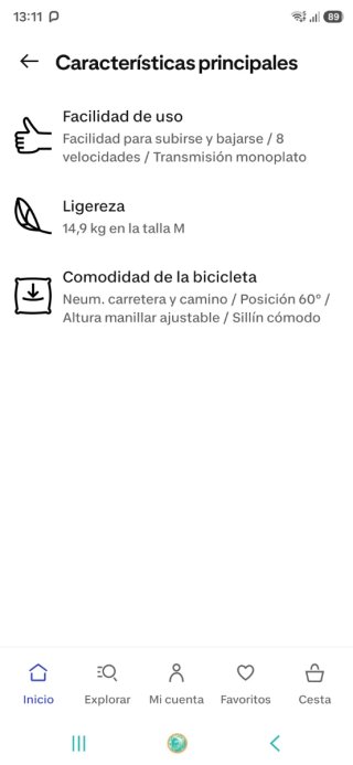 Bicicleta Riverside RS120 Taglia M