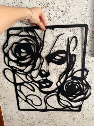 Cuadro Decorativo Mujer con Flores
