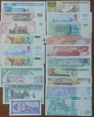 Colección 20 Billetes Internacionales Variados