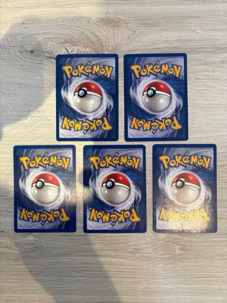 Lotto 5 Carte Pokémon Vintage 1999/2000
