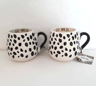 2 Tazas Cerámica Dalmata, 340ml