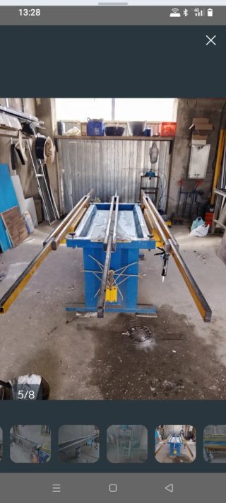 Mesa de montaje carpintería de aluminio