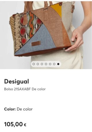 Bolso Desigual 21SAXABF Multicolor Nuevo