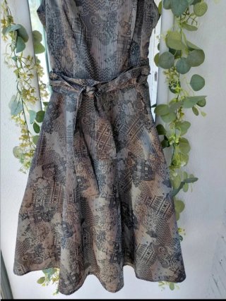 Vestido evasé con estampado