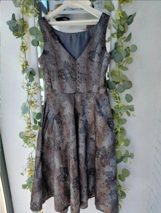 Vestido evasé con estampado