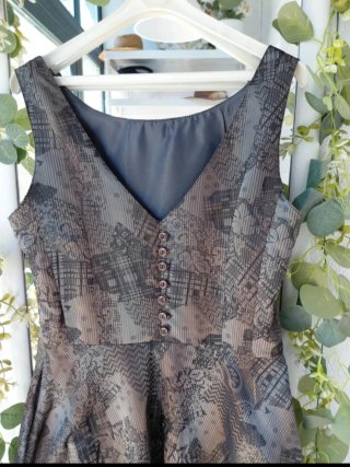 Vestido evasé con estampado