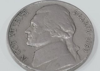 Moneda 5 Centavos Dólar 1959 Jefferson