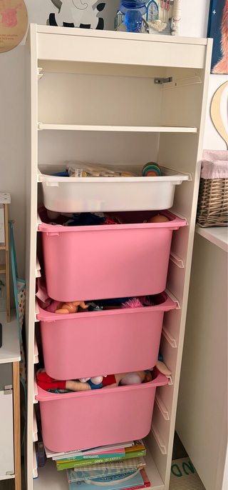 Organizador de juguetes rosa