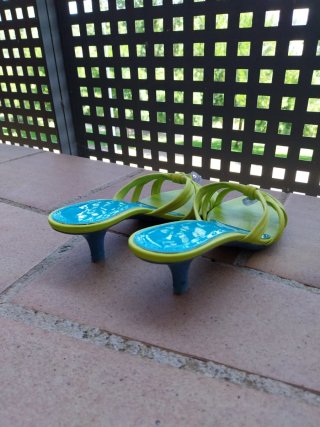 Sandalias de piel tacón 2cm
