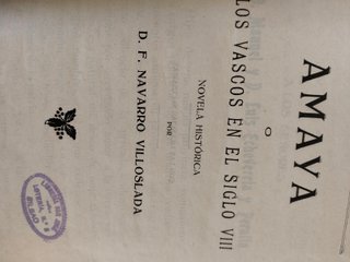 Amaya o los Vascos en el siglo VIII