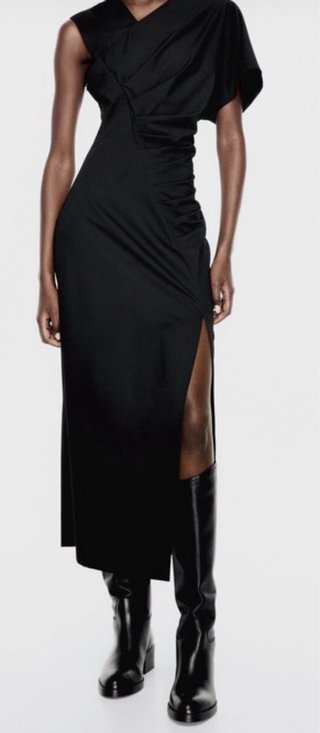 Vestido Zara Negro Asimétrico