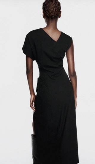 Vestido Zara Negro Asimétrico
