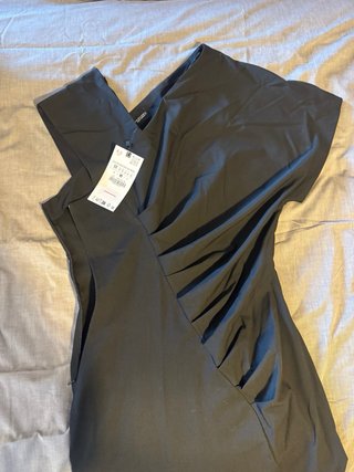 Vestido Zara Negro Asimétrico