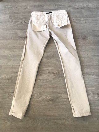 Pantalones Chinos Zara Beige Talla S