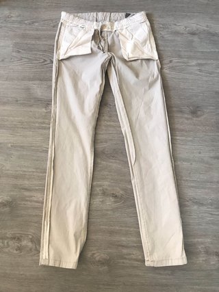 Pantalones Chinos Zara Beige Talla S
