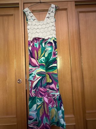 Vestido largo estampado tirantes