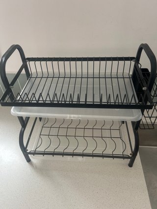 Escurridor de platos de 2 niveles