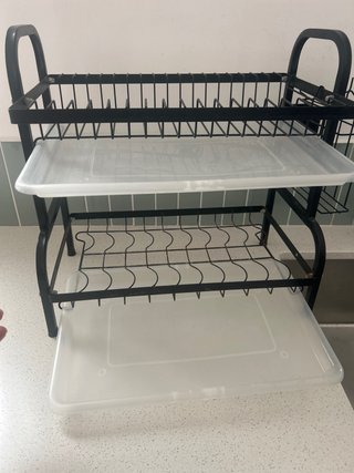 Escurridor de platos de 2 niveles