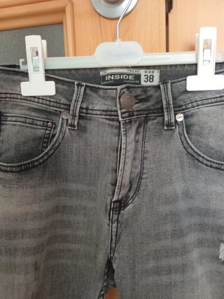 Bermuda vaquera INSIDE gris desgastada Talla 38