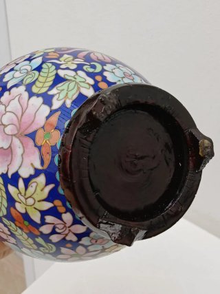Vaso Cinese Vintage Wangin Cloisonné