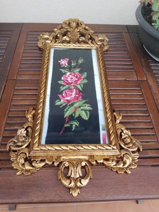 Marco Barroco Vintage Dorado Flores Rosas