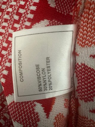 Vestido Chanel naranja y rojo