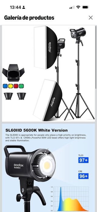 Kit 2 focos LED Godox SL60IID