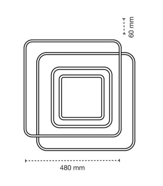 Plafón LED Cuadrado NAOS 7920 lm