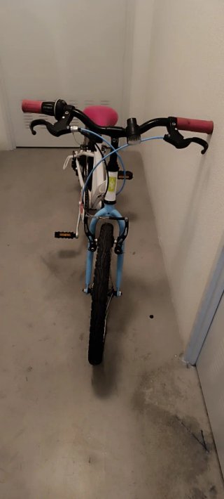 Bicicleta infantil 20 blanca y rosa