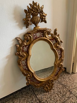 Espejo Antiguo Dorado Cornucopia