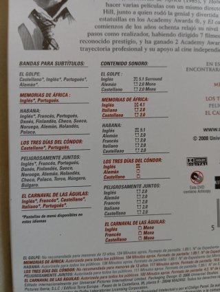 DVD Colección Robert Redford Lo Mejor (Español)