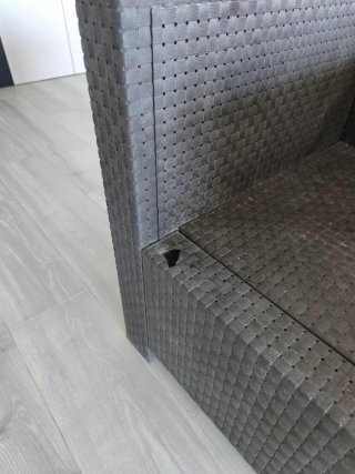 Sillón de jardín ratán marrón