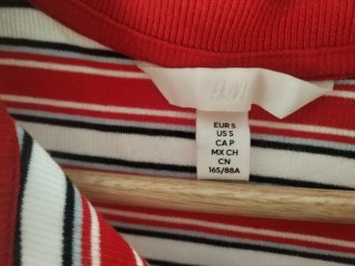 Polo H&M rayas rojo y blanco