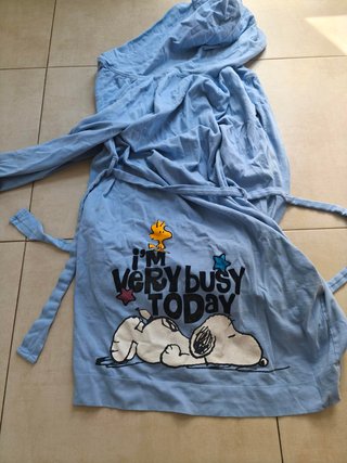 Bata Snoopy Mujer Talla L Azul