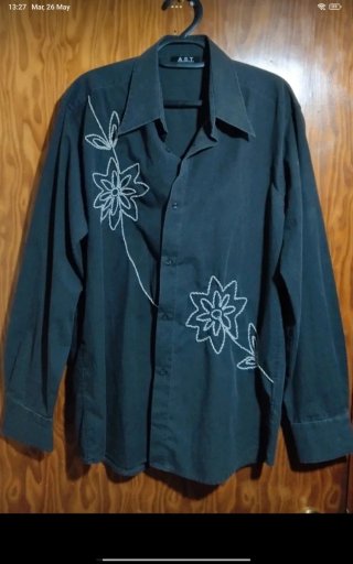 Camisa A.S.T.gris carbón 90's