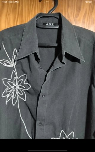 Camisa A.S.T.gris carbón 90's