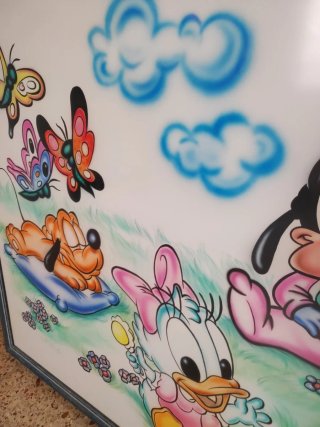 Cuadro infantil aerografiado. Autor Nef
