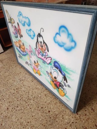 Cuadro infantil aerografiado. Autor Nef