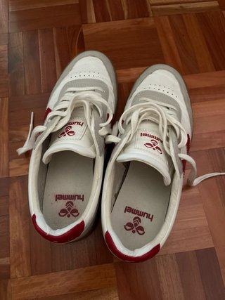 Zapatillas Hummel Hombre Blancas y Rojas