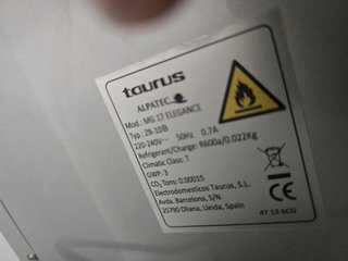 TAURUS MAQUINA HIELO MG17 ELEGANCE