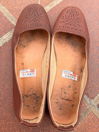 Bailarinas piel troqueladas talla 40
