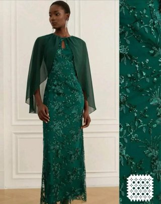 Vestido largo verde mujer