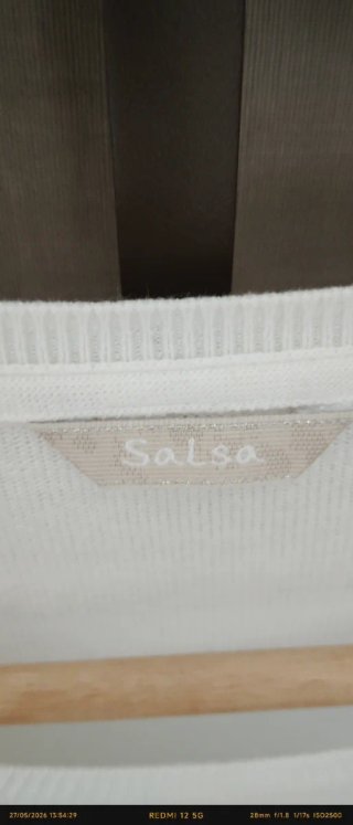 Jersey fino Salsa bordado flores