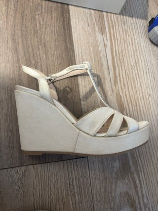 Sandalias LODI Novia Blancas Tacon Plataforma,