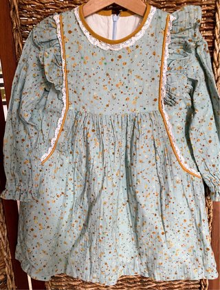 Vestido artesanal manga larga