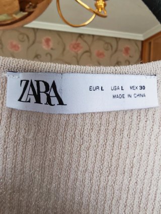 Cardigan largo Zara beige Talla L